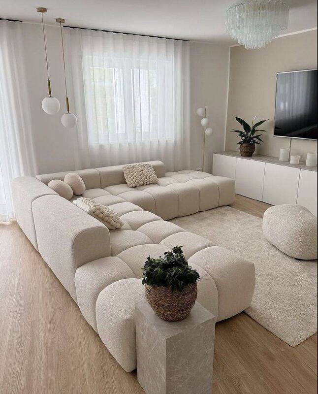 Beidge bubble L-shape sofa -6 seater